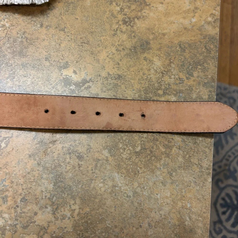 Justin Boots Lizard Leather Belt in Wine
